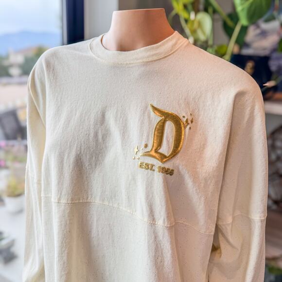 Disneyland Resort Pixie Dust Cream/Gold Spirit Jersey w/ Gold Foil Logo, Large - Picture 3 of 10